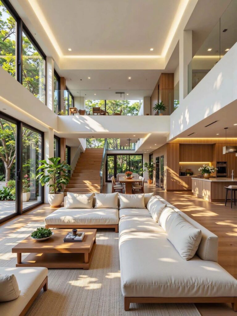 intérieur villa contemporaine de luxe